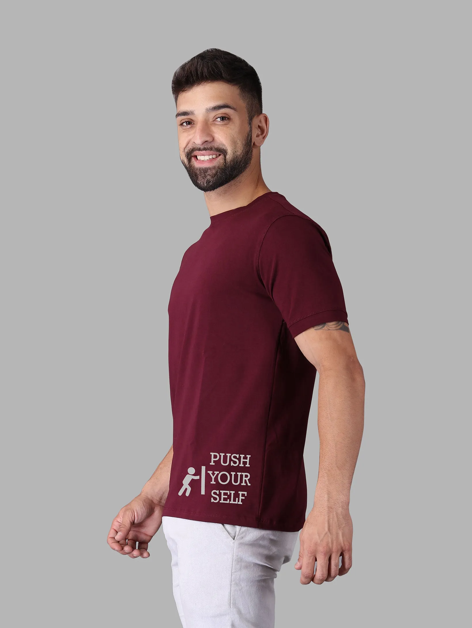 Push Your Self Crew Neck T-Shirt