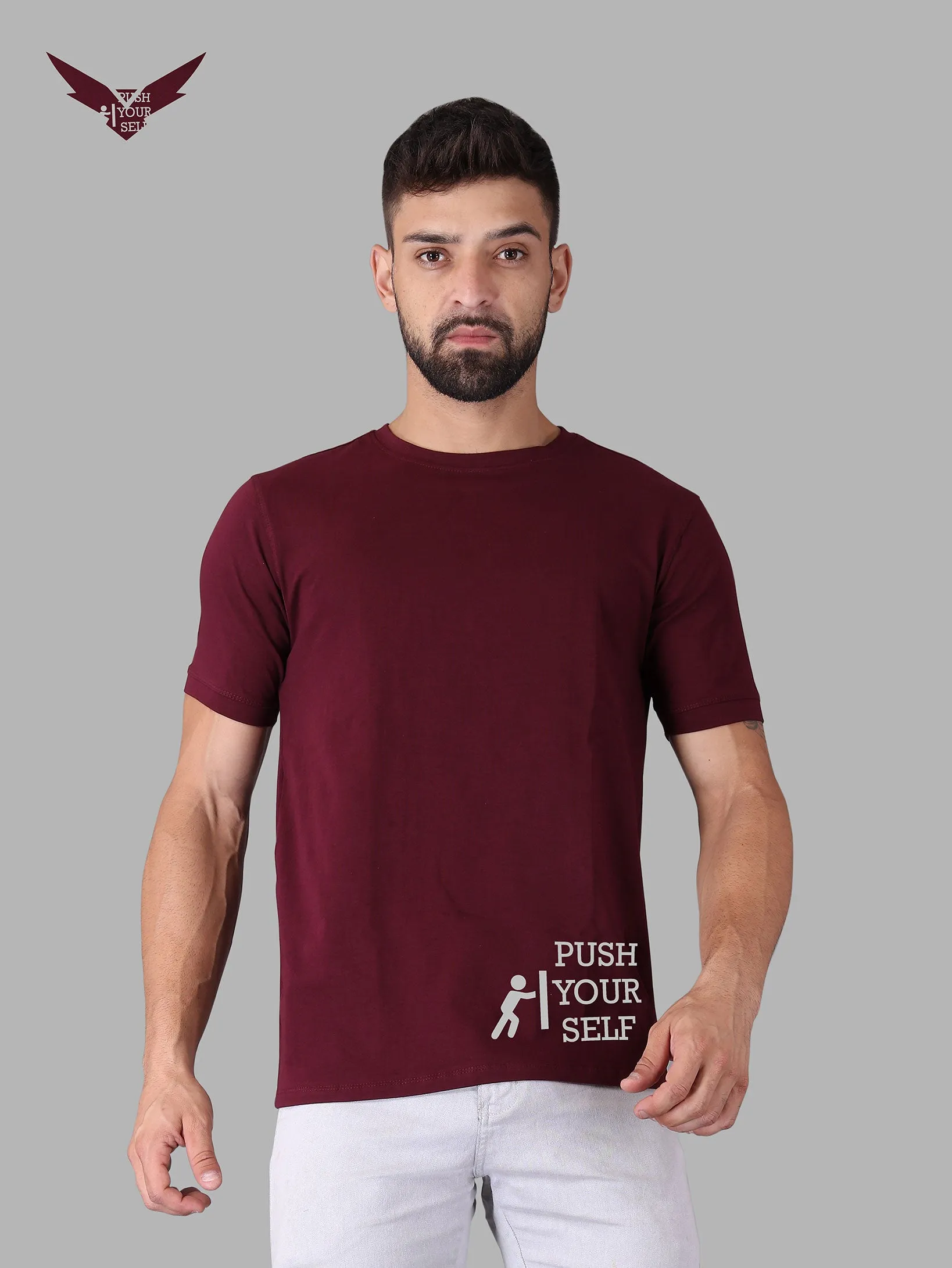 Push Your Self Crew Neck T-Shirt