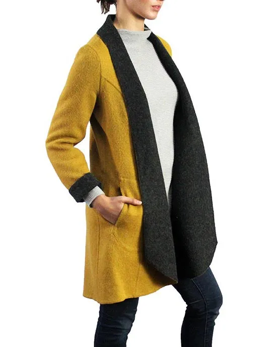 Reversible Alpaca Swing Coat