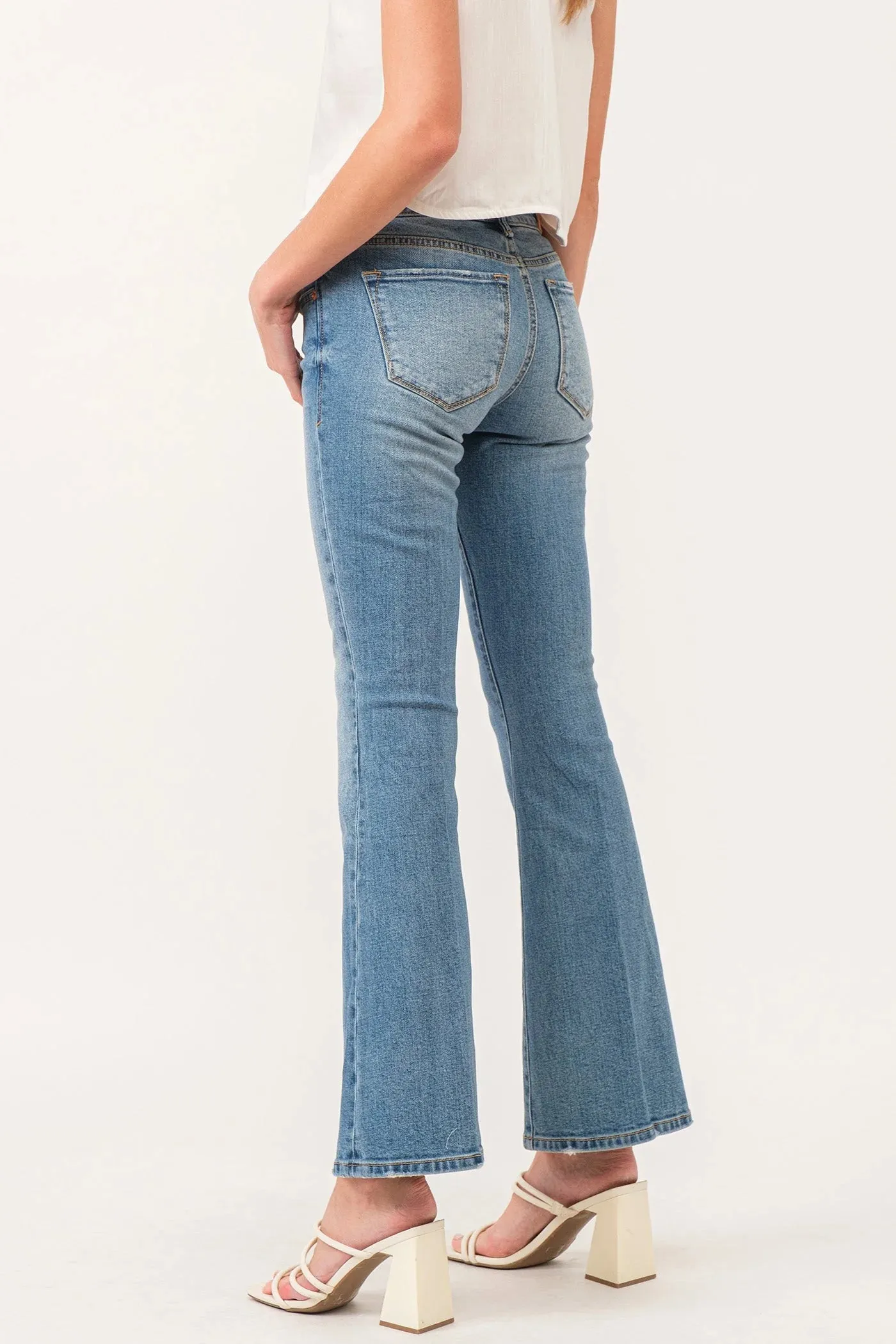 Rosie Mid Rise Flare Jean