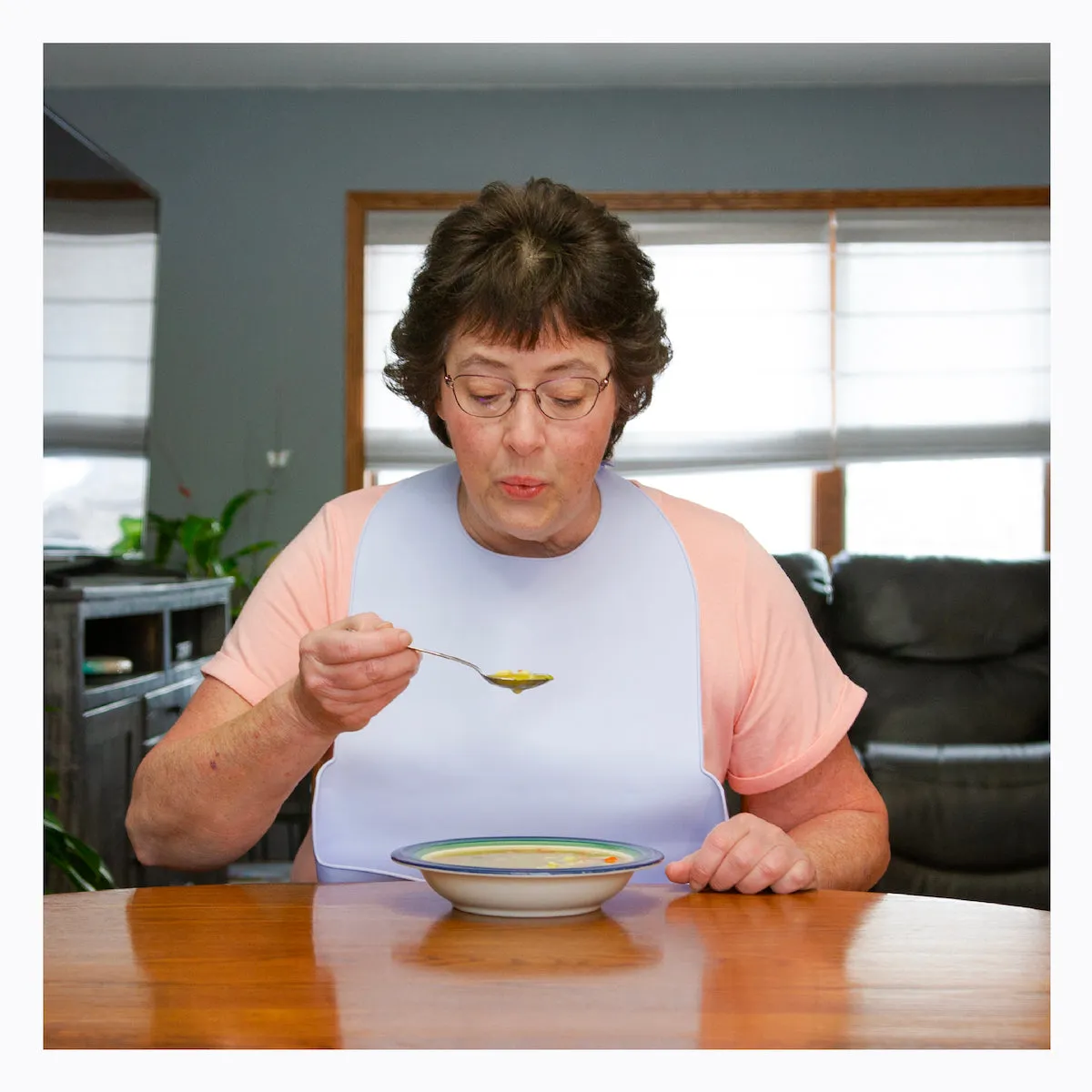 Silicone Adult Bib - Washable Clothing Protector & Food Catcher for Elderly, Disabled, Special Needs