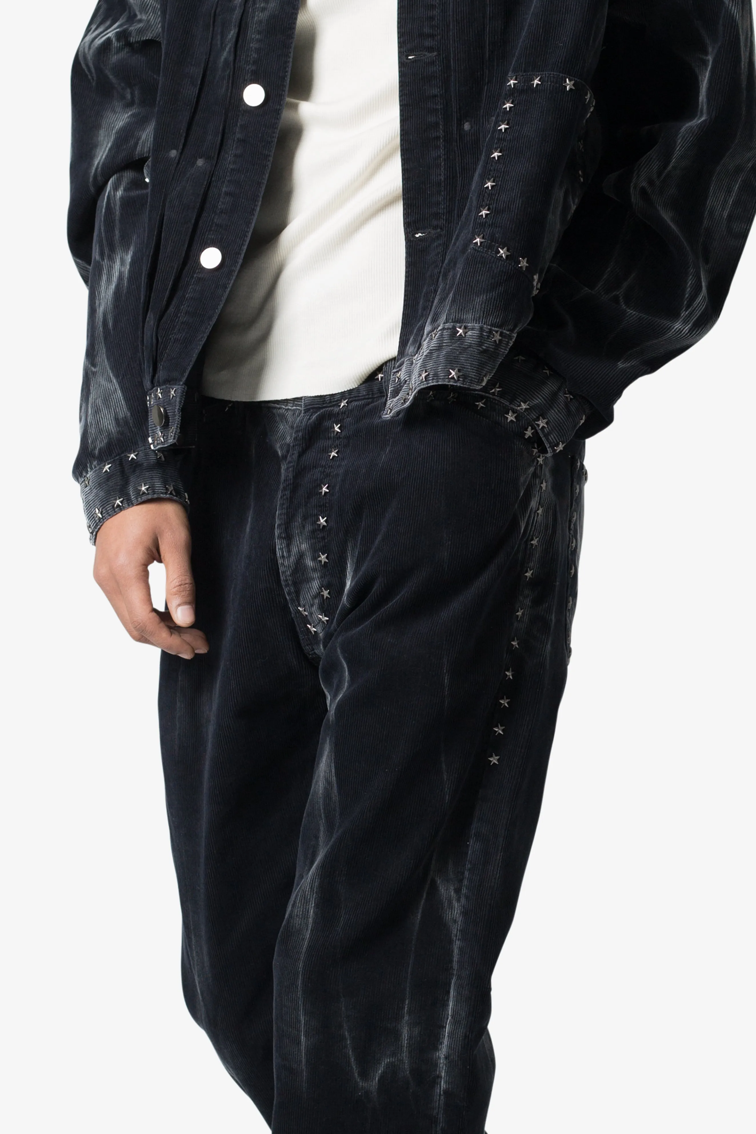 Star Studded Pants - Washed Black