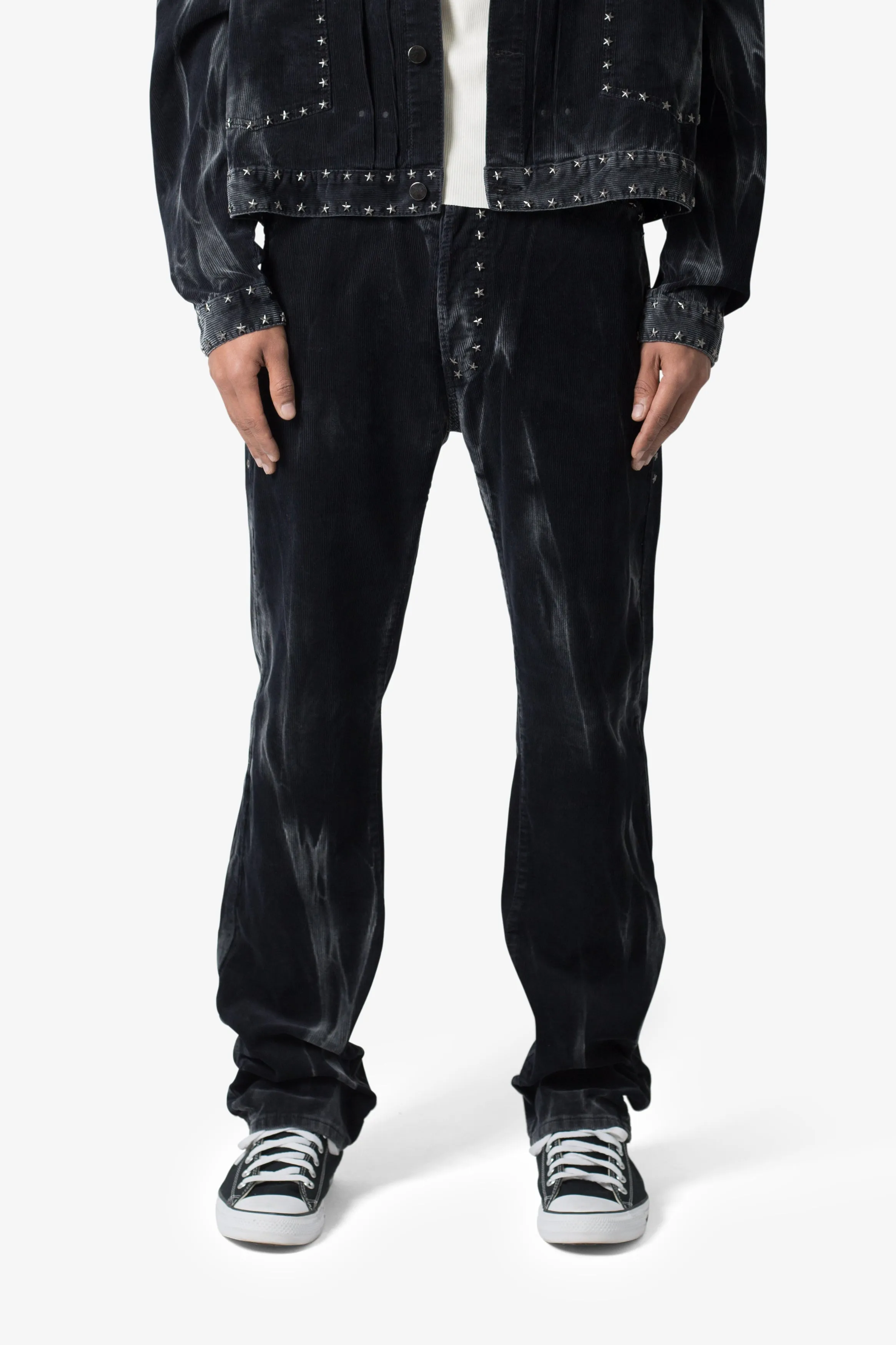 Star Studded Pants - Washed Black