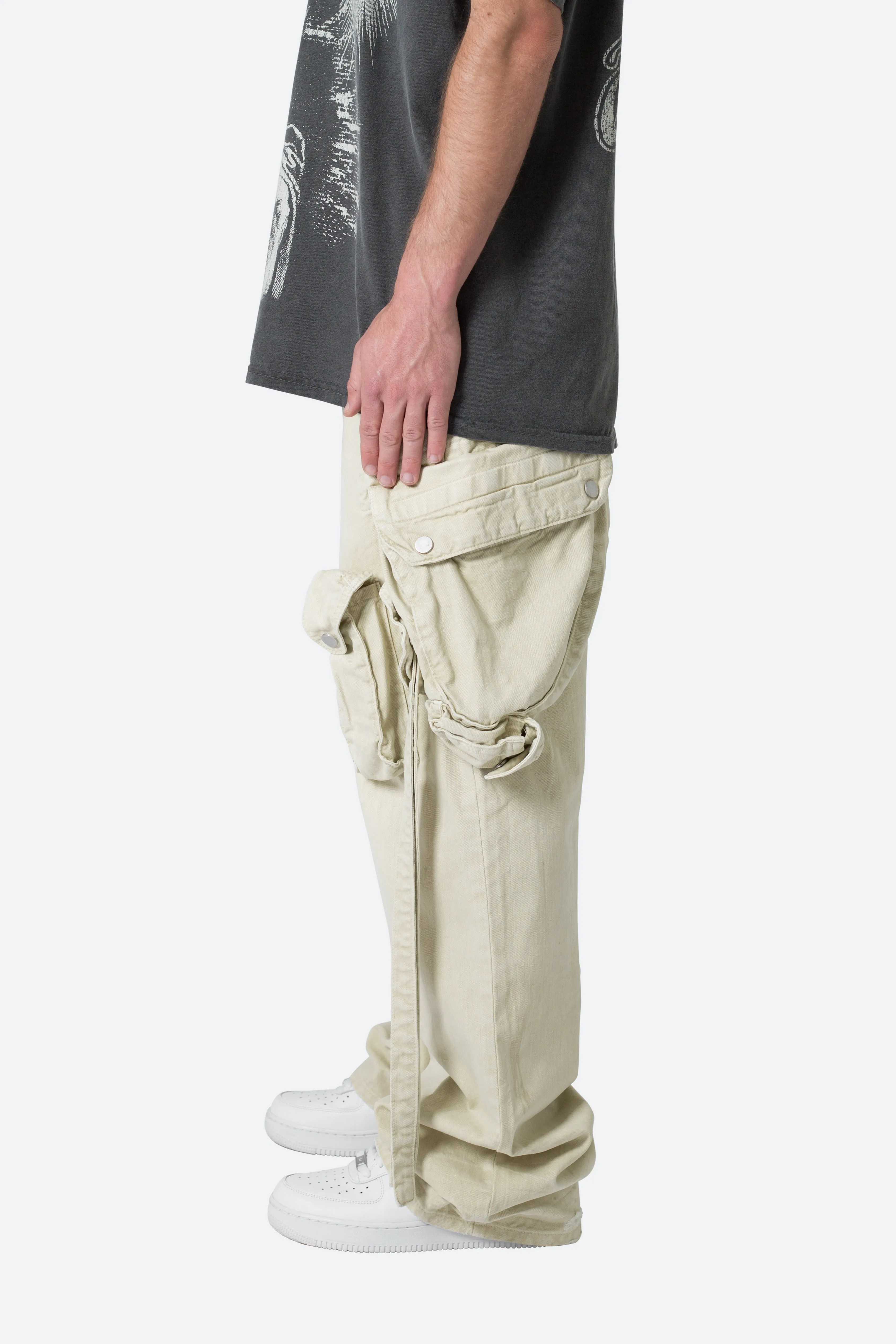 Strapped Multi Cargo Pants - Khaki