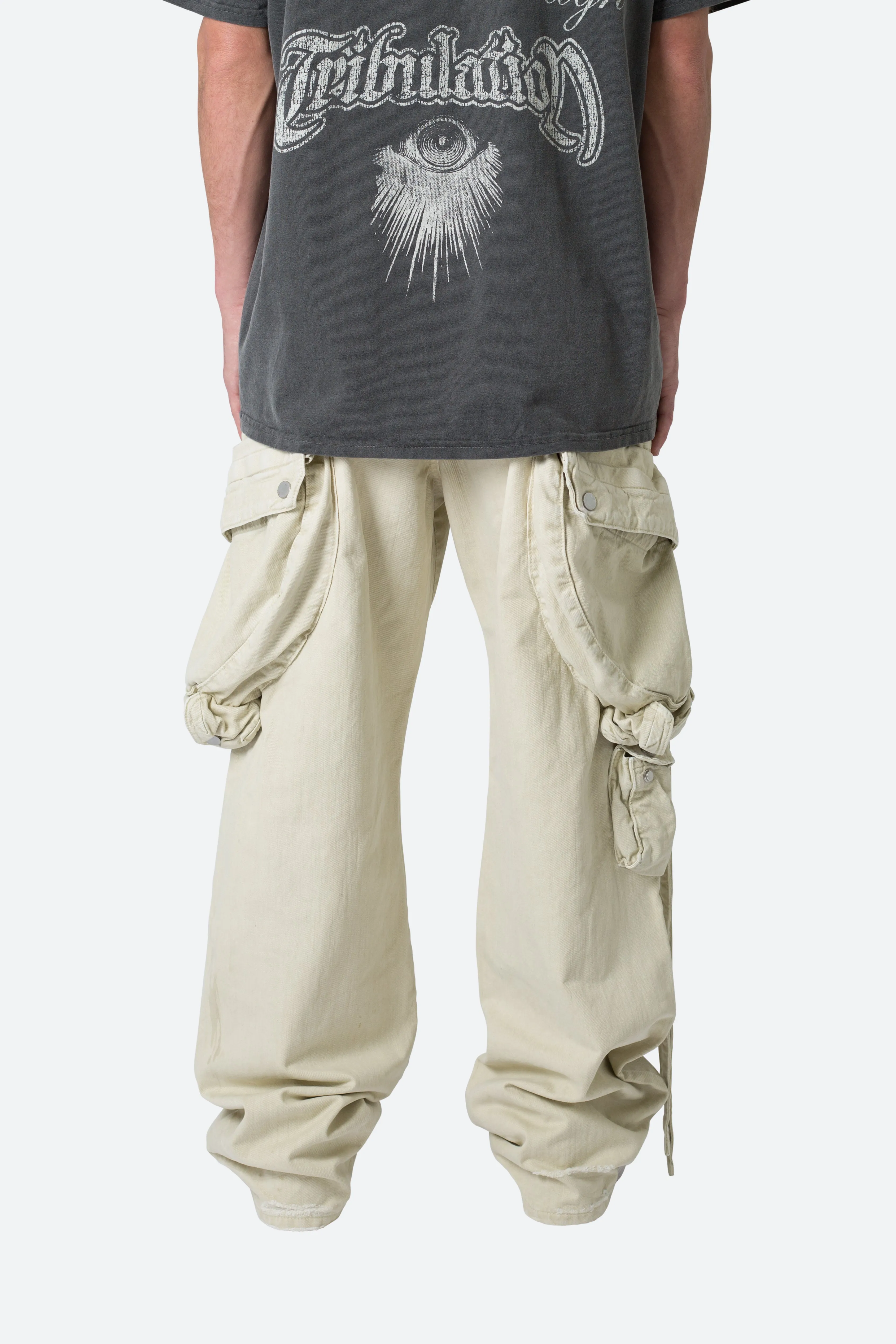 Strapped Multi Cargo Pants - Khaki