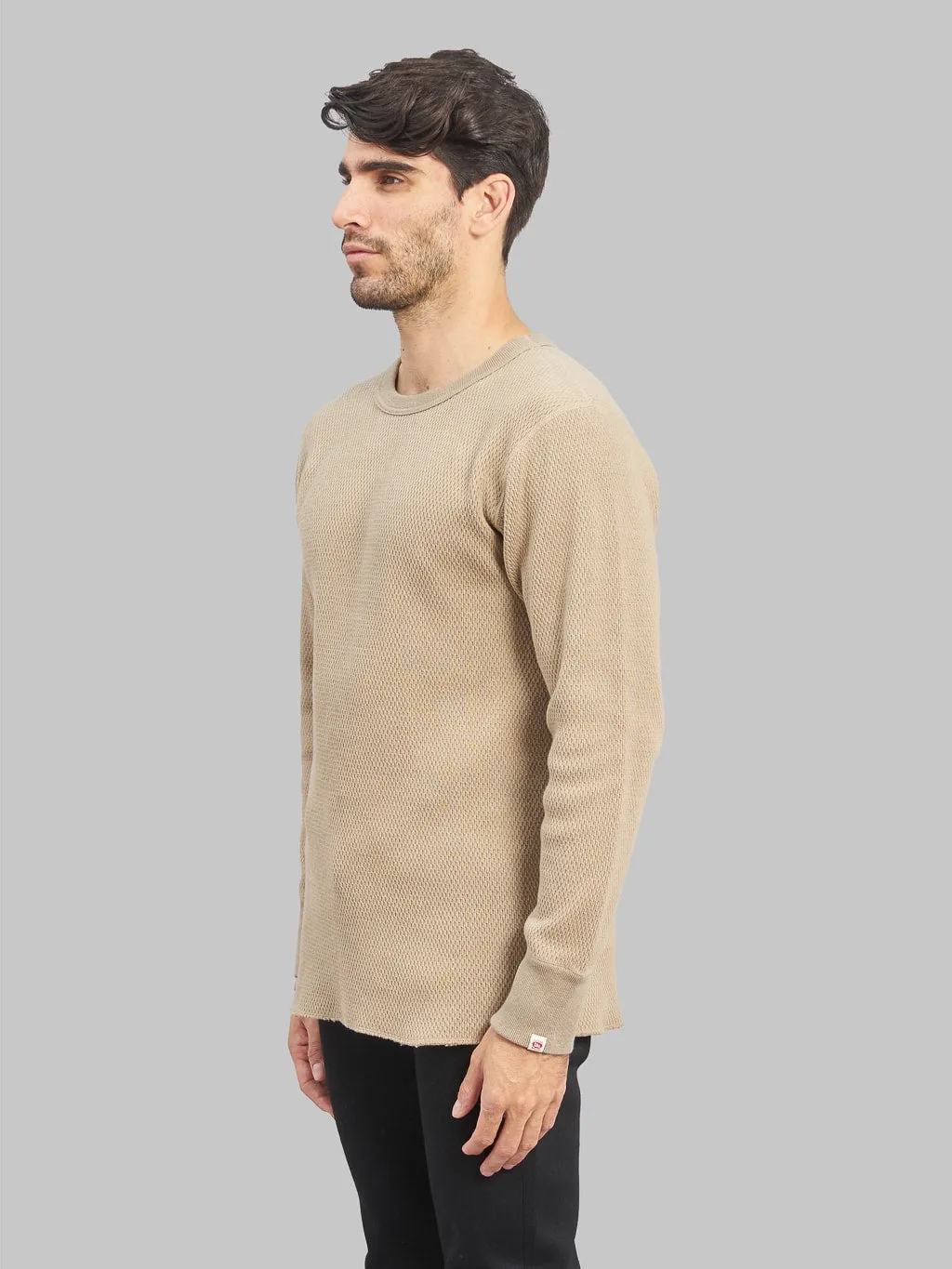 Premium Beige Double Honeycomb Thermal T-Shirt from UES