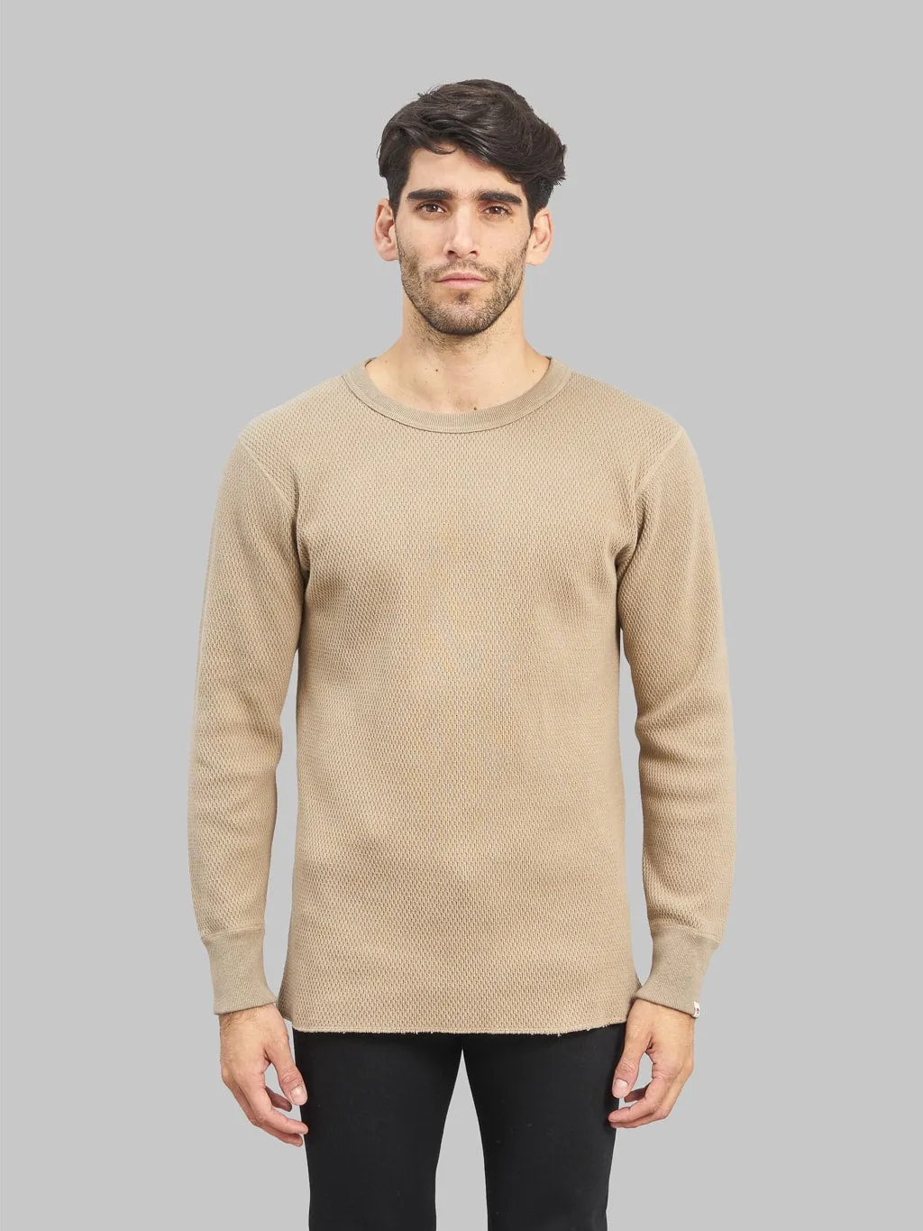 Premium Beige Double Honeycomb Thermal T-Shirt from UES