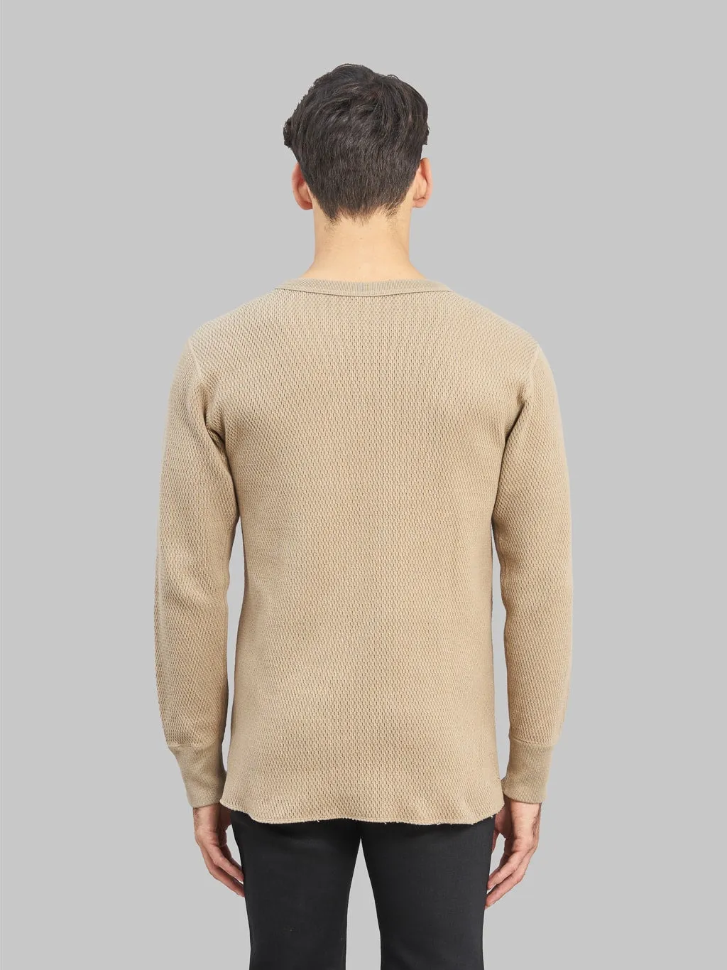 Premium Beige Double Honeycomb Thermal T-Shirt from UES