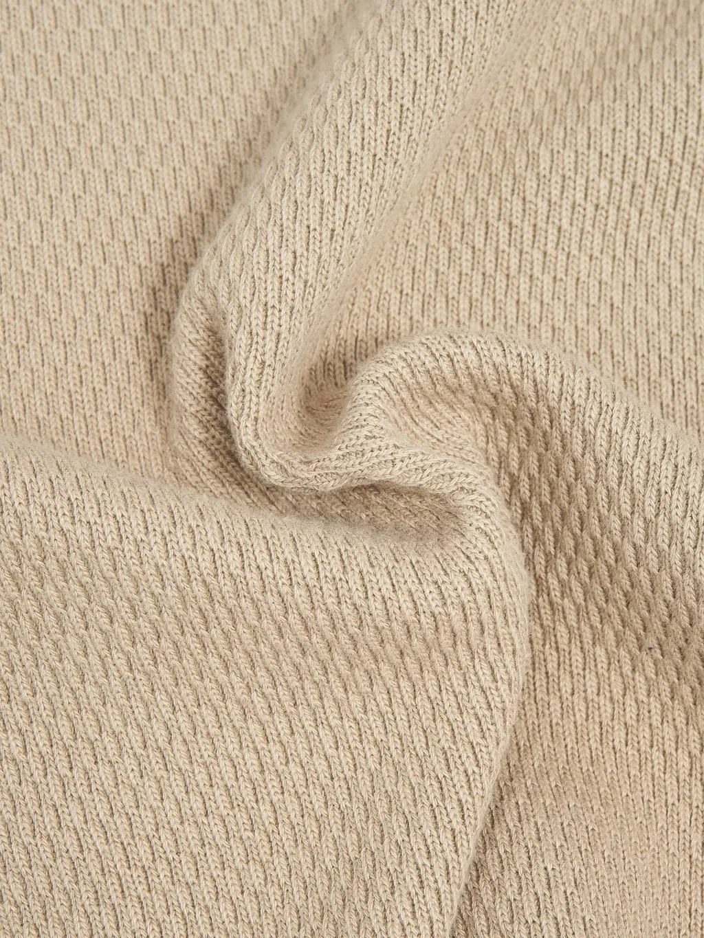 Premium Beige Double Honeycomb Thermal T-Shirt from UES