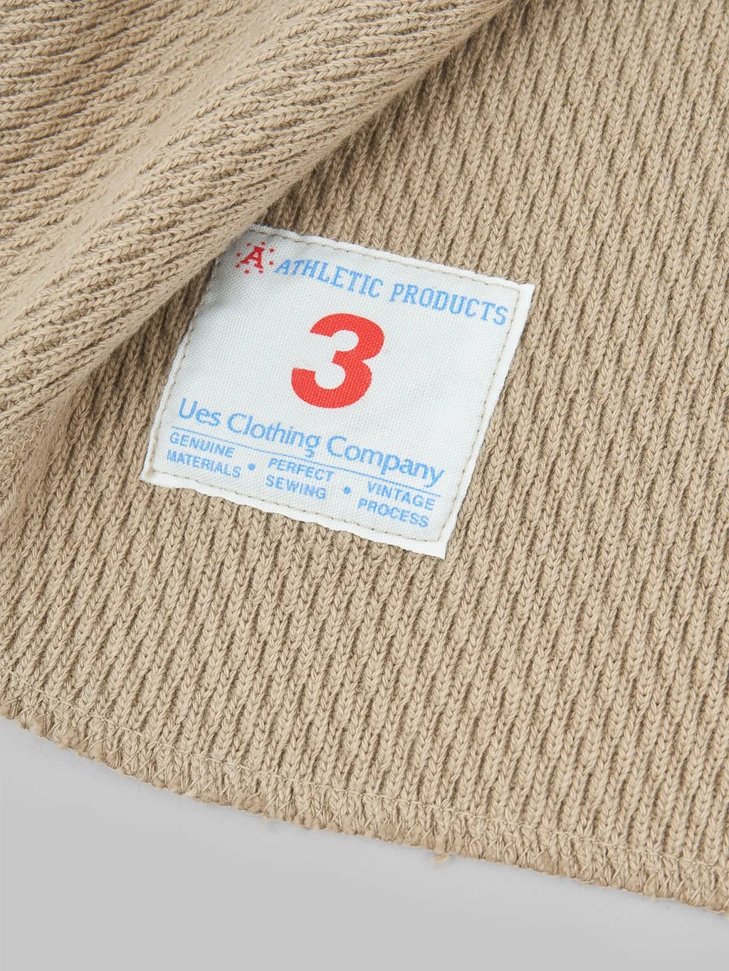 Premium Beige Double Honeycomb Thermal T-Shirt from UES