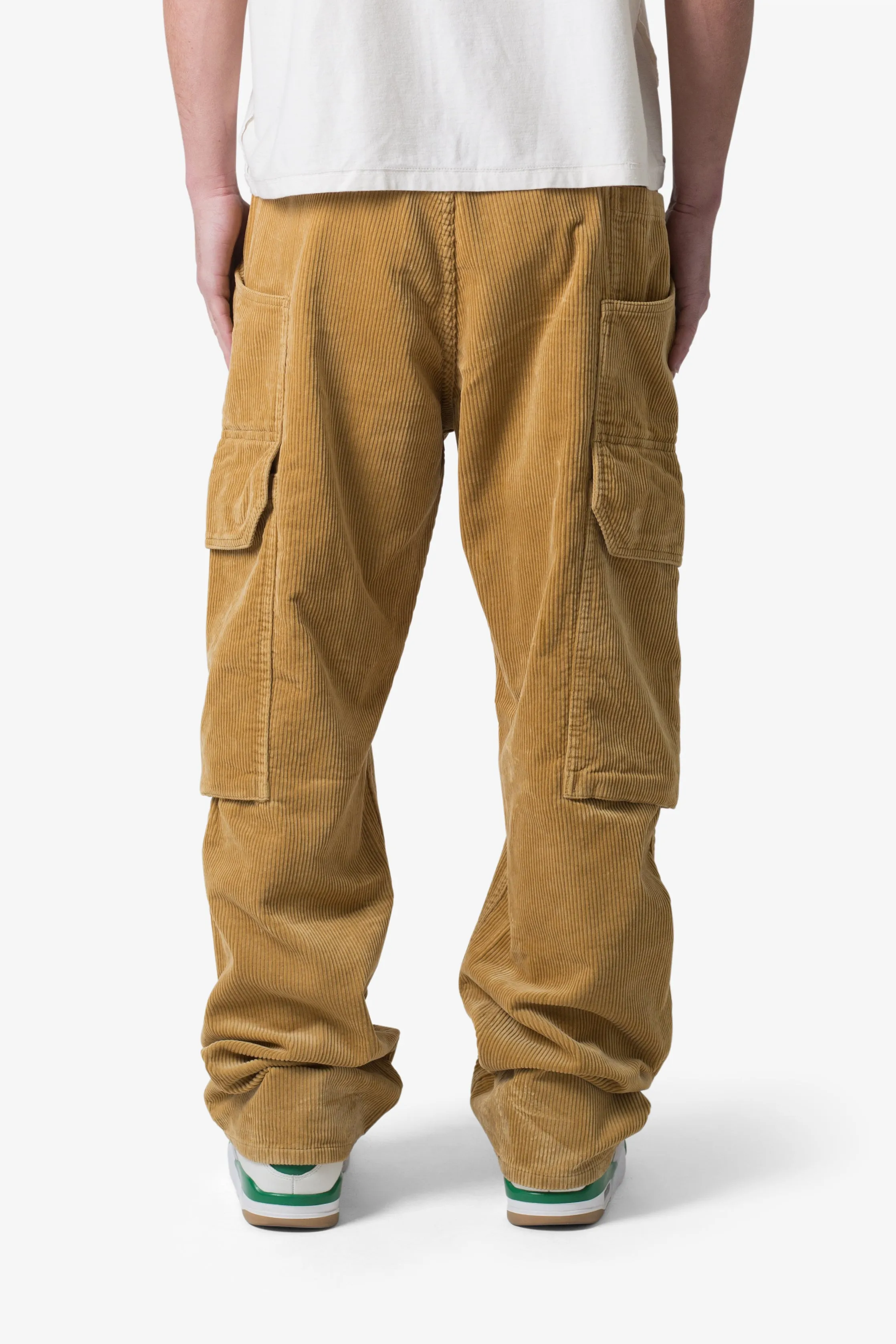 Ultra Baggy Corduroy Cargo Pants - Khaki