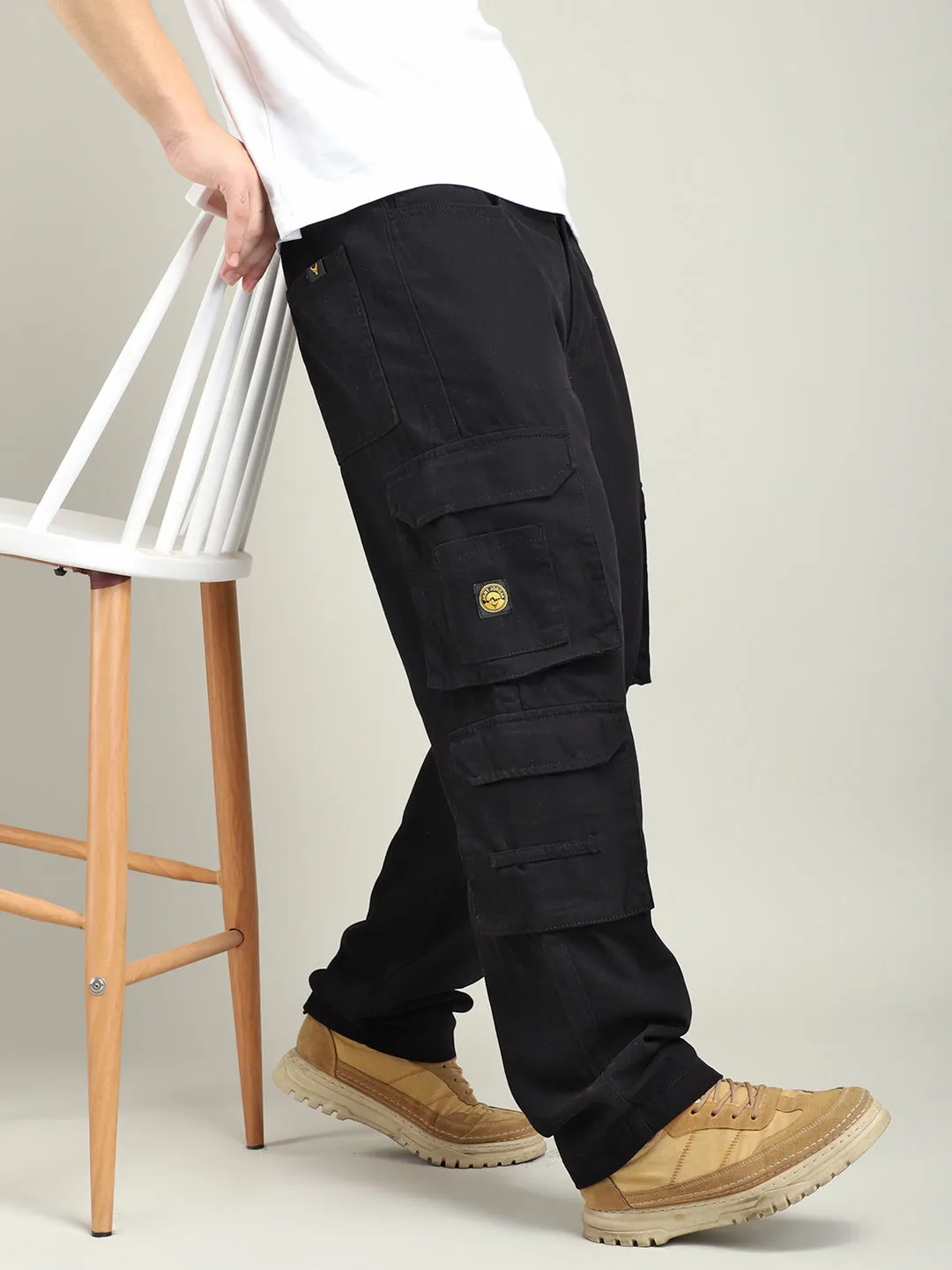 Z 8 Pocket Black Cargo